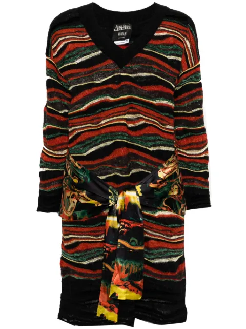 Jean Paul Gaultier Pre-Owned 1990s belted knit dress Red JPG1715PT