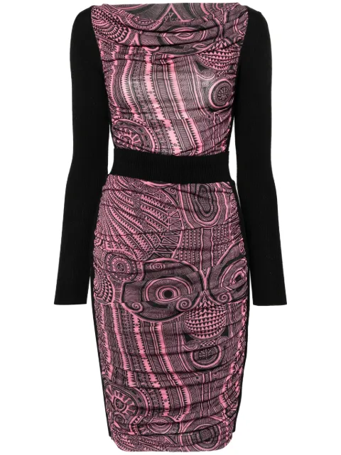 Jean Paul Gaultier Pre-Owned 2010s graphic-print two-piece dress Black JPG2202PT