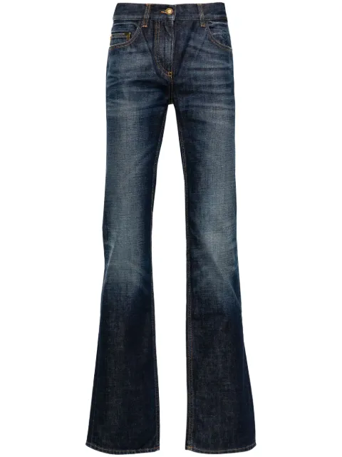 Palm Angels logo-embroidered straight-leg jeans Blue PWYB032R24DEN0024545