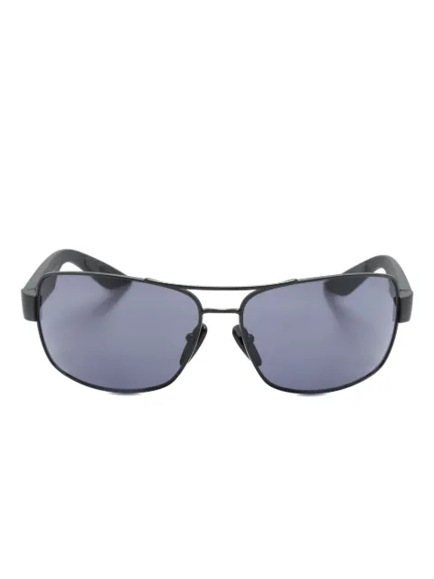 Prada Eyewear rectangle-frame logo-print sunglasses Black PS50ZS