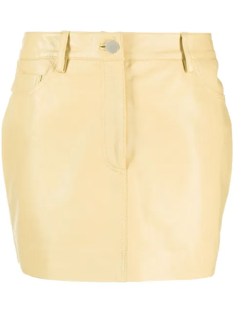 REMAIN leather mini skirt Yellow 5014802401