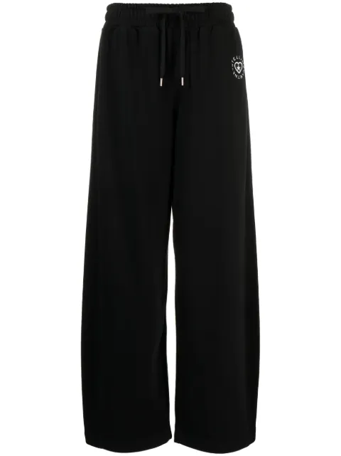Stella McCartney logo-patch cotton track pants Black 6J02693SPY63
