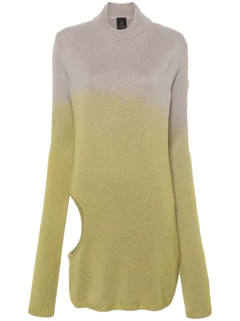 Moncler x Rick Owens cut-out jumper Green I209N9G00001M3746