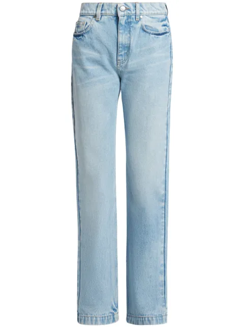 Stella McCartney S wave-patch straight-leg jeans Blue 6D01923SPH61