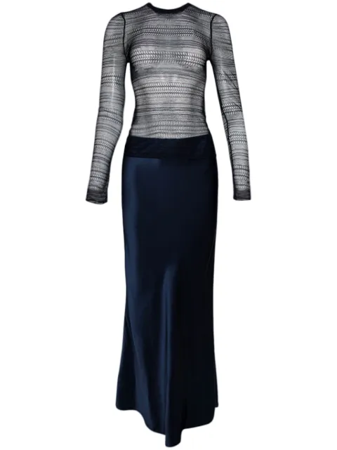 Christopher Esber Refraction silk maxi dress Blue 23043274