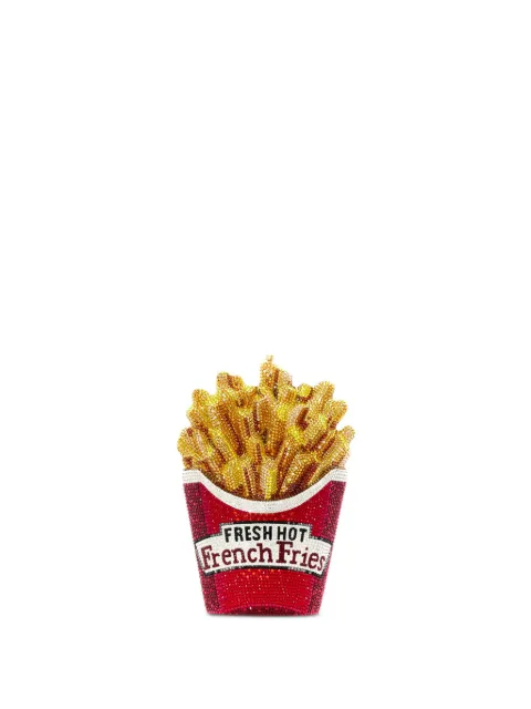Judith Leiber French Fries crystal-embellished clutch Yellow M31941