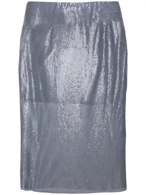 Christopher Esber Viva mesh midi skirt Grey 23044505