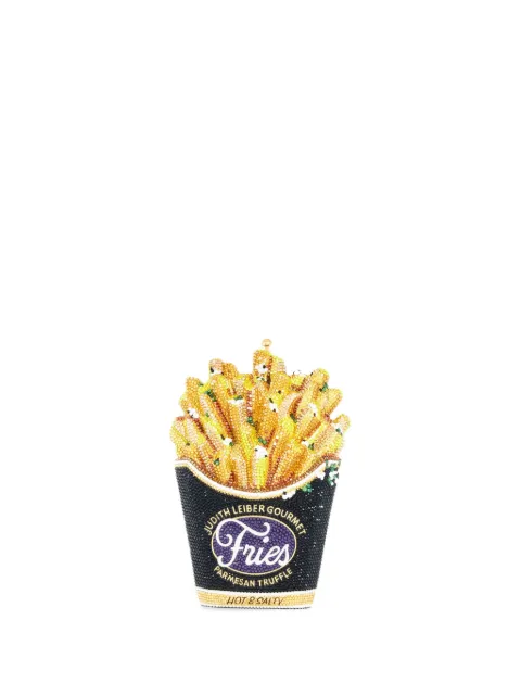 Judith Leiber Truffle Fries crystal-embellished clutch Black M194102
