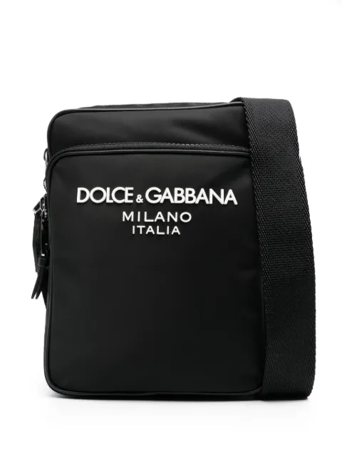 Dolce & Gabbana logo-lettering cross messenger bag Black BM2294AG182