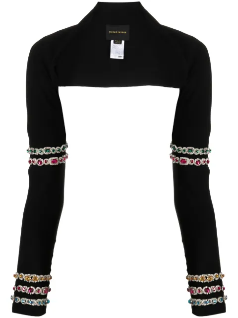 Zuhair Murad bead-embroidered cady bolero Black FLR23012CRCA011