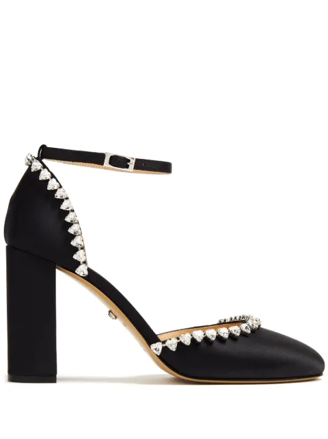 MACH & MACH Audrey 95mm satin pumps Black R24S0486CRP