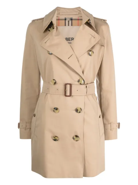 Burberry Short Kensington Heritage cotton trench coat Brown 8079417