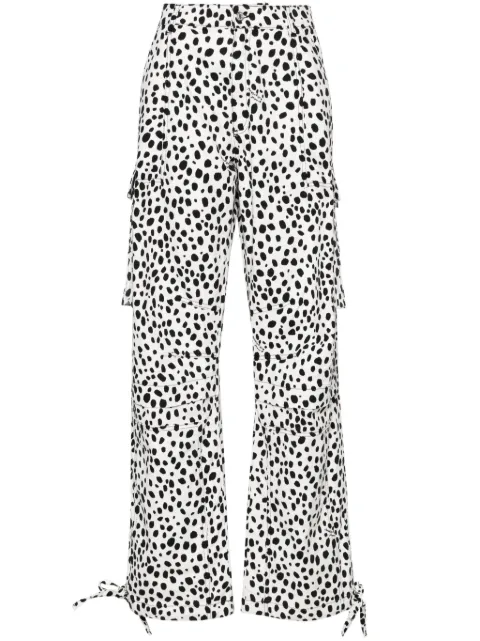 Moschino spot-print cargo trousers White A03423773
