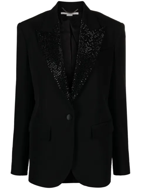 Stella McCartney Hotfix crystal-embellished blazer Black 6500823DU700