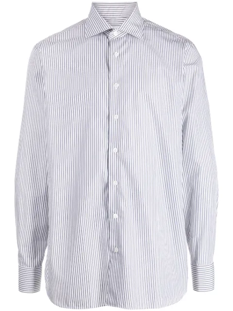 Lardini striped cotton shirt White ITALVAROITC1706