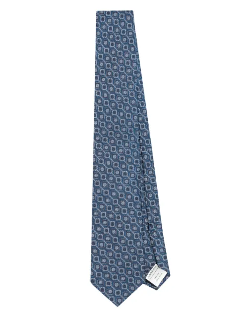 Lardini patterned-jacquard silk tie Blue ITCRC8IT61127