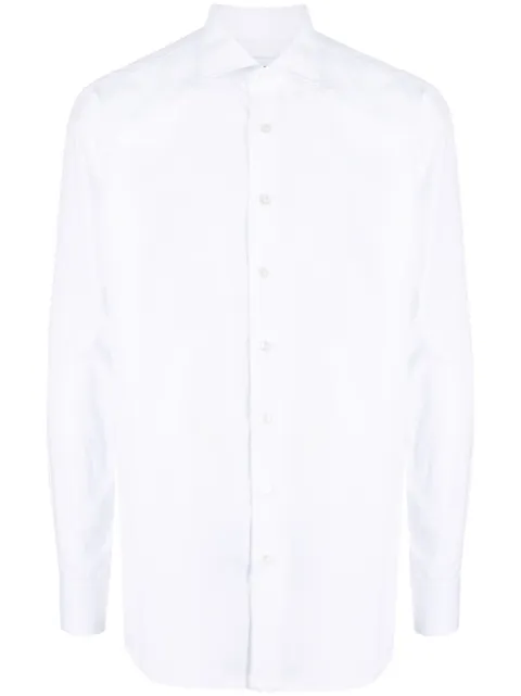 Lardini poplin button-up cotton shirt White ITALVAROITC1708
