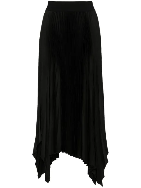 JOSEPH Ade asymmetric plissé skirt Black JF008415