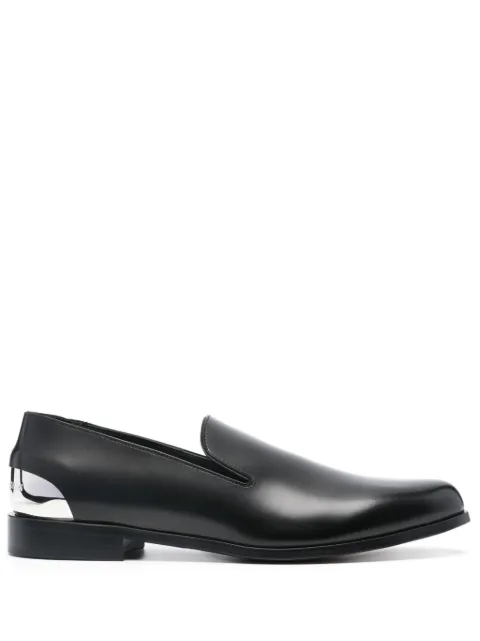 Alexander McQueen metal-heel leather loafers Black 778158WIES4