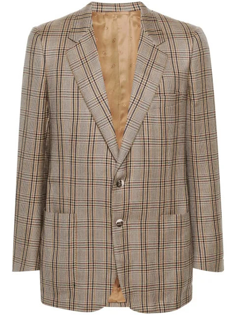 Christian Dior Pre-Owned 1970s check-pattern classic blazer Neutrals CHDI750MP