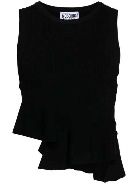 MOSCHINO JEANS ruffled detailing top Black A09163703