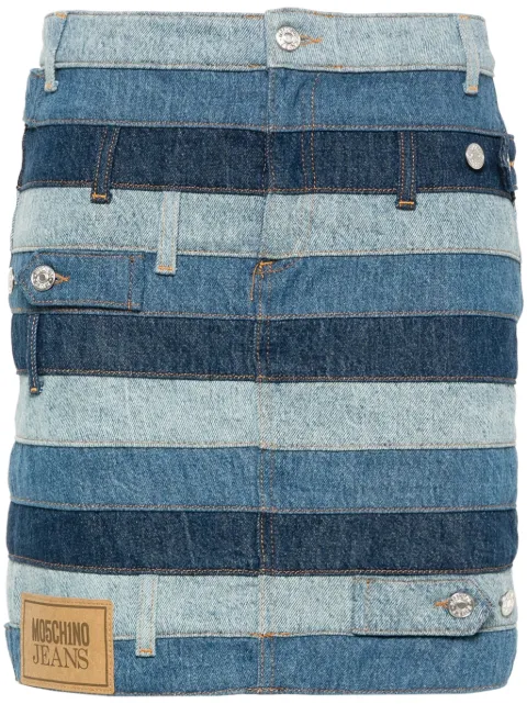 MOSCHINO JEANS panelled denim mini skirt Blue A01033735