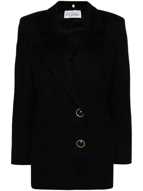 Gianfranco Ferré Pre-Owned 1990s double-breasted blazer Black HOLAFER112