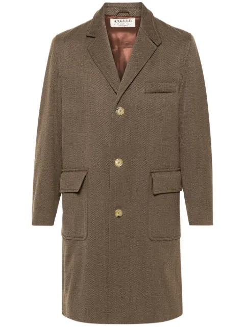 A.N.G.E.L.O. Vintage Cult 1990s buttoned wool coat Brown ANG380MF