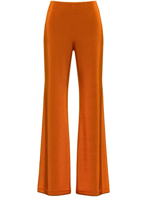 Maccapani Easy laminated wide-leg trousers Orange 24EM2M0B060