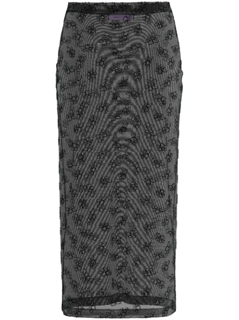 Maccapani The Overskirt semi-sheer skirt Black 24EM2M0C030