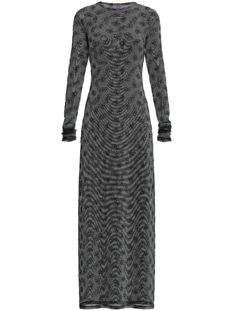 Maccapani Tere floral-embroidered dress Black 24EM2M0H1004778