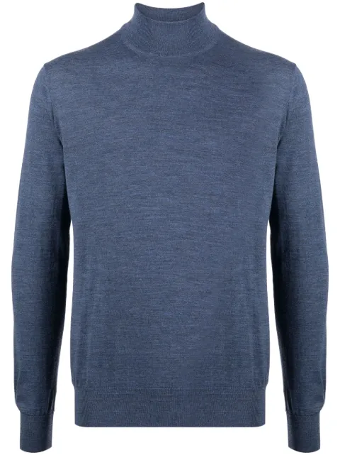 Luciano Barbera roll-neck wool jumper Blue 10925353169