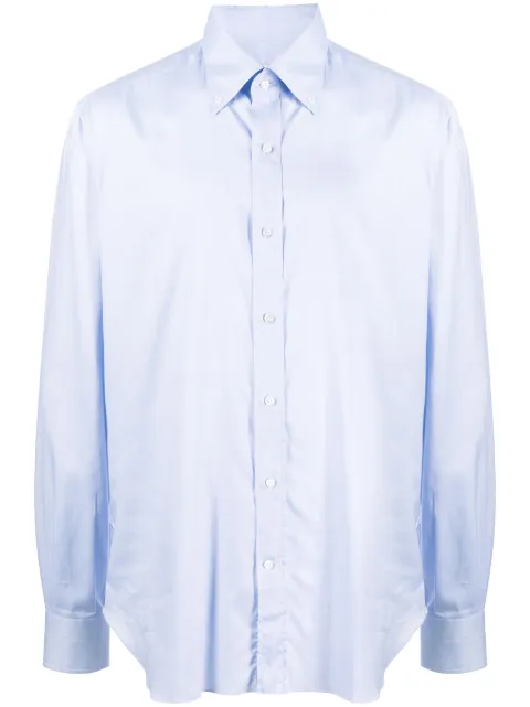 Luciano Barbera button-down cotton shirt Blue 15542072796