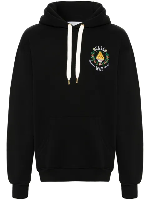 Casablanca Equipement Sportif embroidered hoodie Black UMPS24JTP093