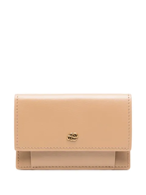 By Malene Birger Aya logo-plaque leather wallet Neutrals Q71727012Z