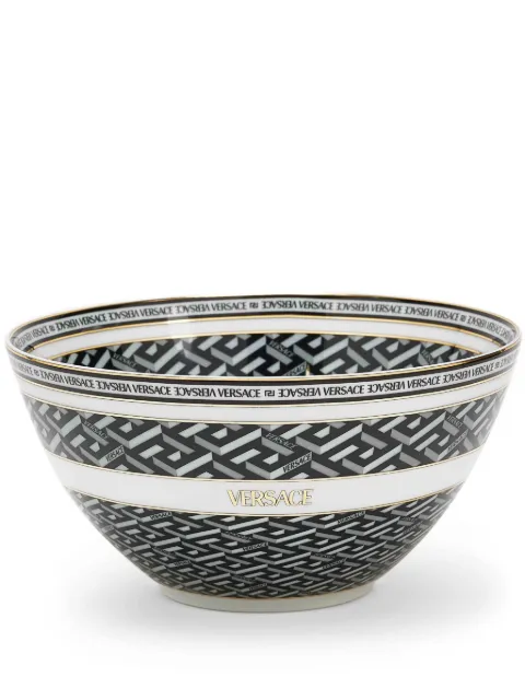 Versace La Greca Signature porcelain bowl White 206457RHL649O