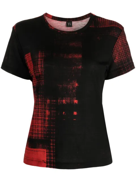 Y's graphic-print jersey T-shirt Red YYT04671