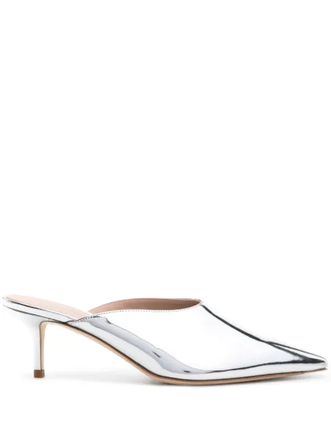 Scarosso Laura 60mm patent mules Silver LAURAMULESILMETA