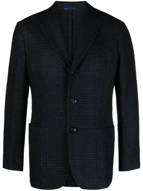 SARTORIO NAPOLI plaid-check wool blend blazer Black SG1250S0695031000