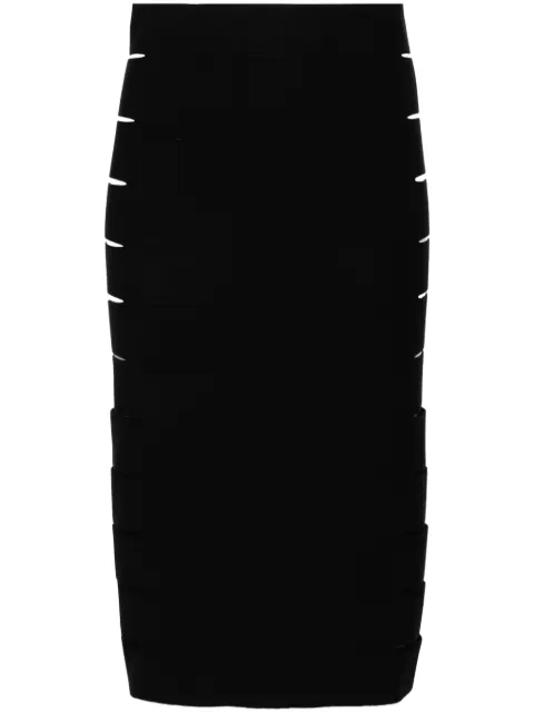 Alaïa cut-out band midi skirt Black AA9J21705M836
