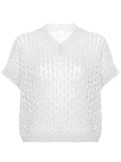 Eleventy V-neck knitted top Grey H81MAGH45MAG0F033