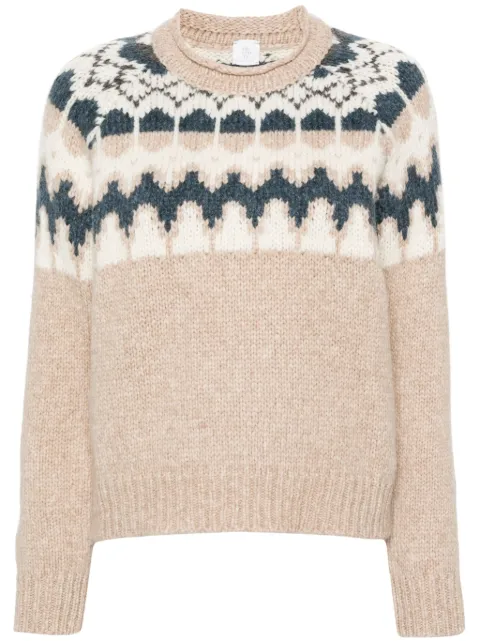 Eleventy intarsia-pattern knitted jumper Neutrals H81MAGH05MAG0H054