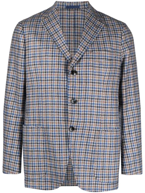 SARTORIO NAPOLI plaid-check single-breasted blazer Grey SG1250S0692114003
