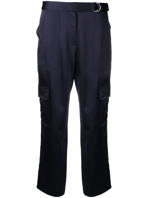 SIMKHAI tapered-leg satin trousers Blue SI4082Q