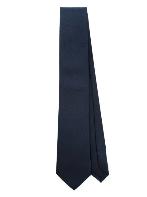 FURSAC pointed-tip silk tie Blue FHACR00064