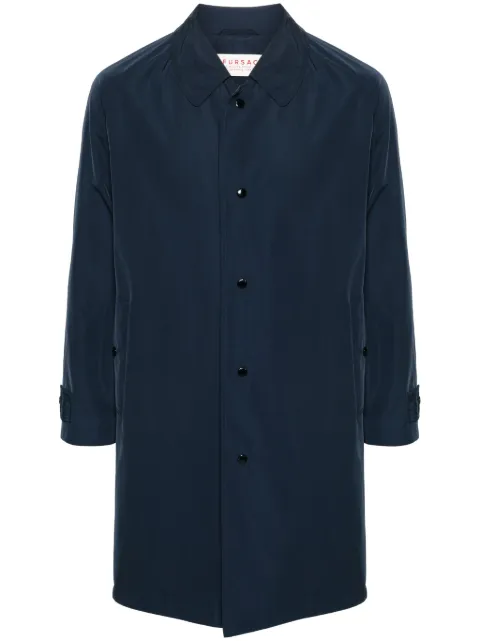 FURSAC stud-fastening cotton raincoat Blue FHPOU00070
