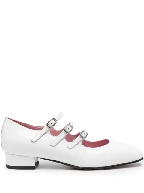 Carel Paris Ariana 35mm buckled leather pumps White ARIANA