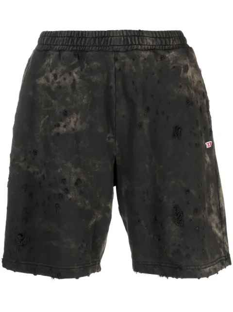 Diesel P-Crown-N2 cotton track shorts Black A134130AJBZ