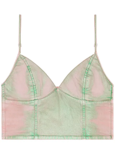 Diesel De-Fulvy-S denim cropped top Green A13078068KJ