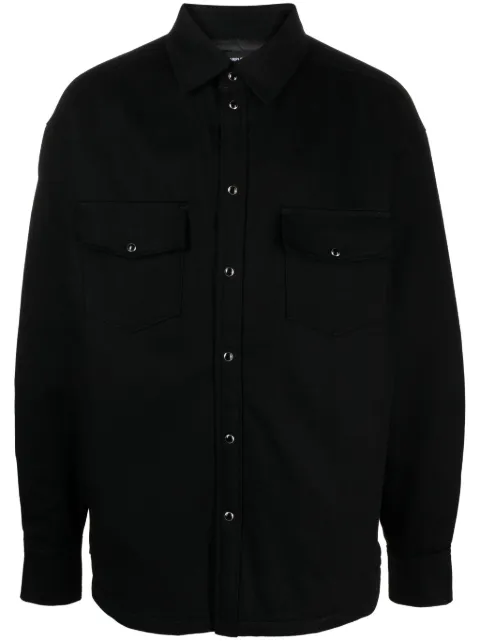 Purple Brand padded twill shirt jacket Black P037PWSB